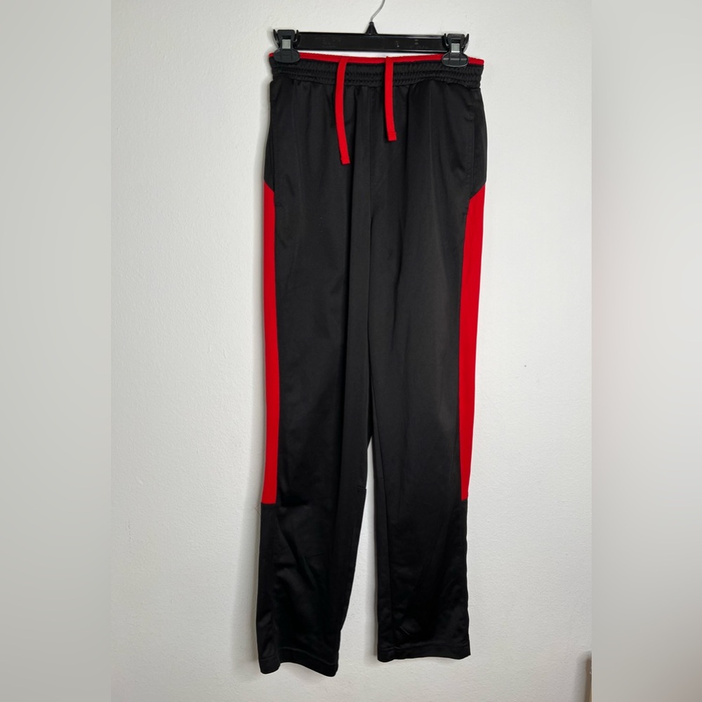 Athletic Works Mens Pants Black/Red Size Small 28-30 Waist